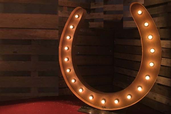 light up letters - horseshoe