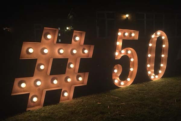 marquee light up letters - hashtag